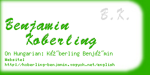 benjamin koberling business card